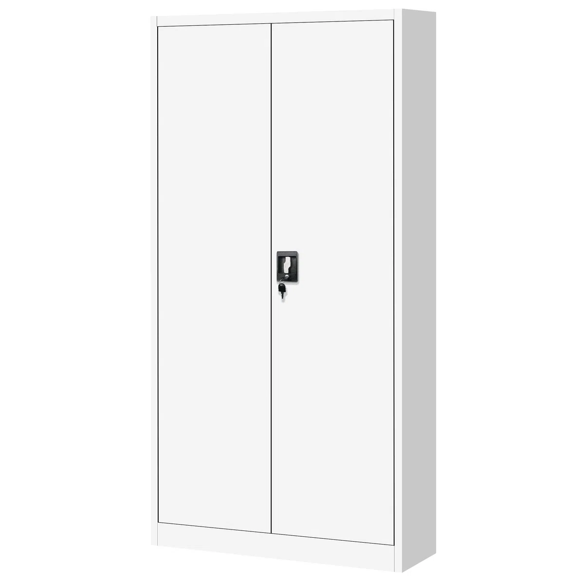 Jan Nowak 4er Set Aktenschrank C001 Metallschrank Stahlschrank Werkzeugschrank Büroschrank Lagerschrank Universalschrank Pulverbeschichtung Flügeltüren 185 cm x 90 cm x 40 cm (weiß/weiß)