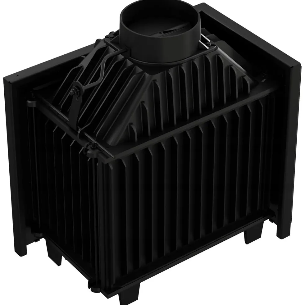 KRATKI Kamineinsatz Holzofen Gusseisen Simple Links 8kW BImSchV 2 Einbausatz EEK A