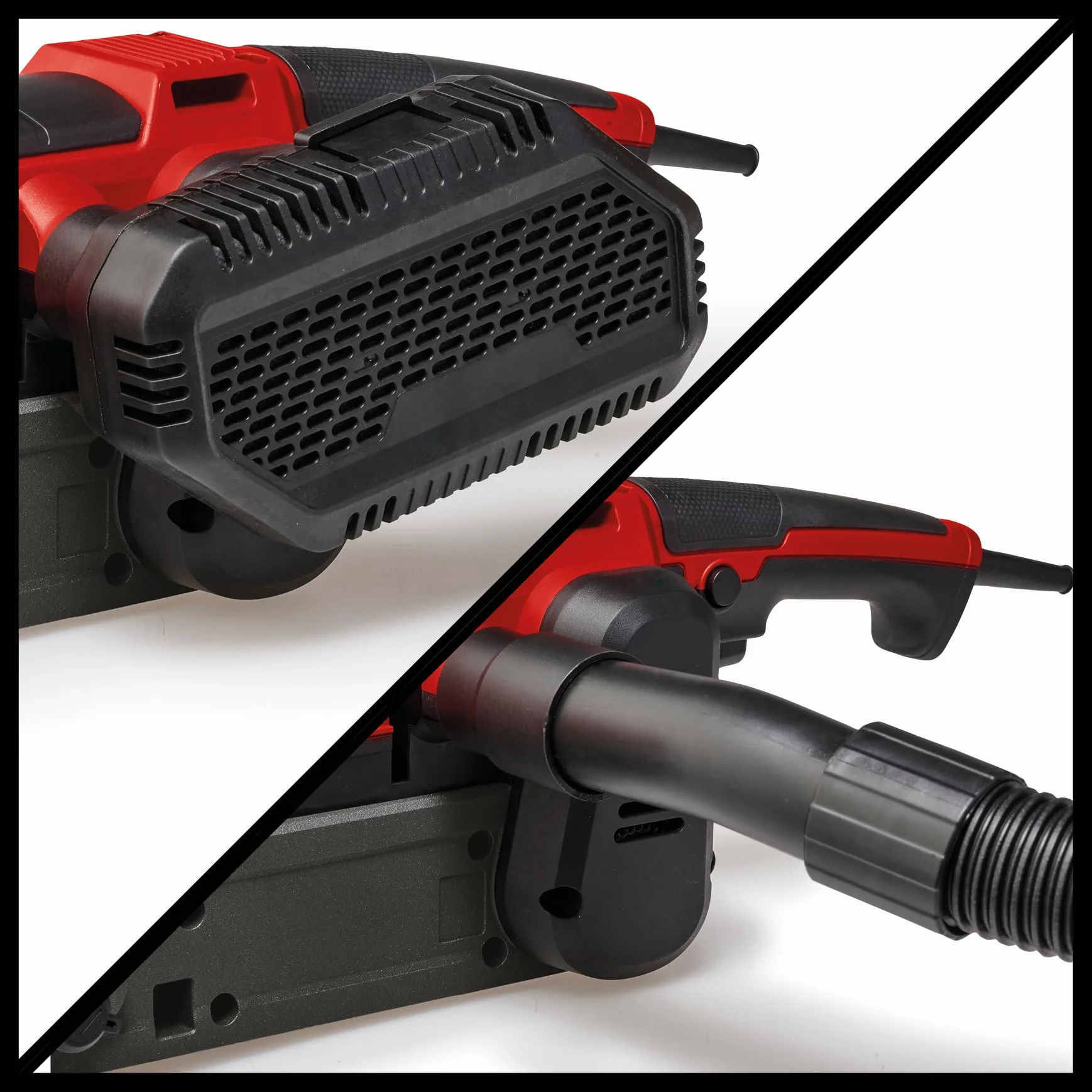 Einhell Bandschleifer TE-BS 850 E (850 W, 400 m/min Schleifbandgeschwindigkeit, Bandlauf-Feinjustierung, Staubabsaugung, auch für stationären Einsatz, inkl. Zubehör)