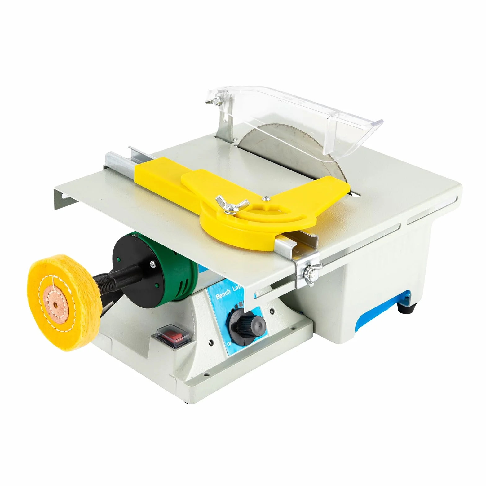 5-in-1 Edelstein Polierschleifmaschine, 750W Schleifmaschine Elektrische Poliermaschine (800-10000RPM), Tischkreissäge Tischpolierer für Polieren, Schneiden und Schleifen