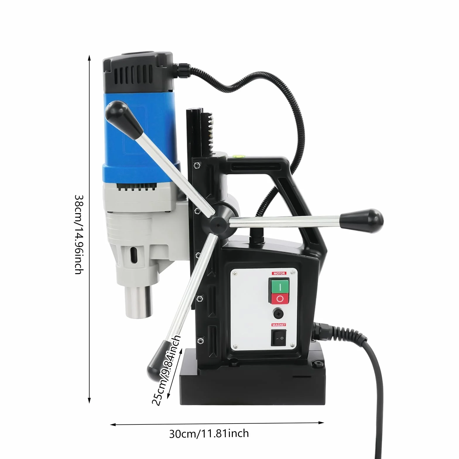 1680W Industrielle Magnetbohrmaschine Professionelles Magnetbohrgerät Komplettset mit Zubehör und Ersatzsicherungen für maximale Arbeitssicherheit auf Baustellen