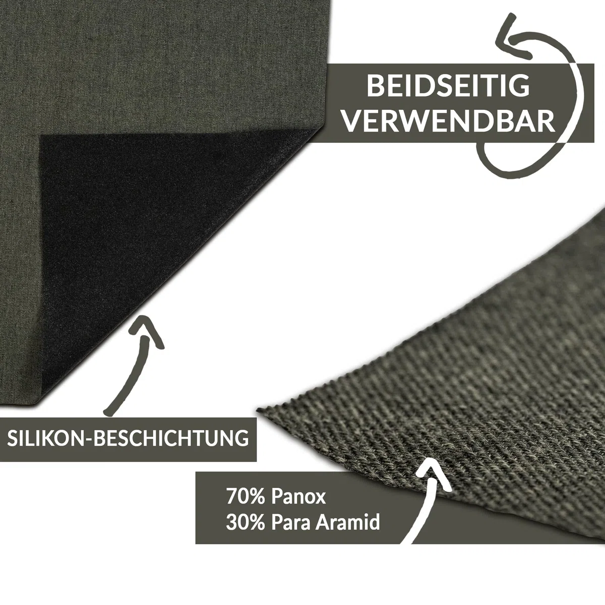 FireMat GreenSilk Edition 50x40cm, die Feuerfeste Unterlage, Brandschutzunterlage. Hitzebeständige Unterlage für Elektrogeräte wie Kaffeemaschine, Wasserkocher, Mikrowelle und weitere
