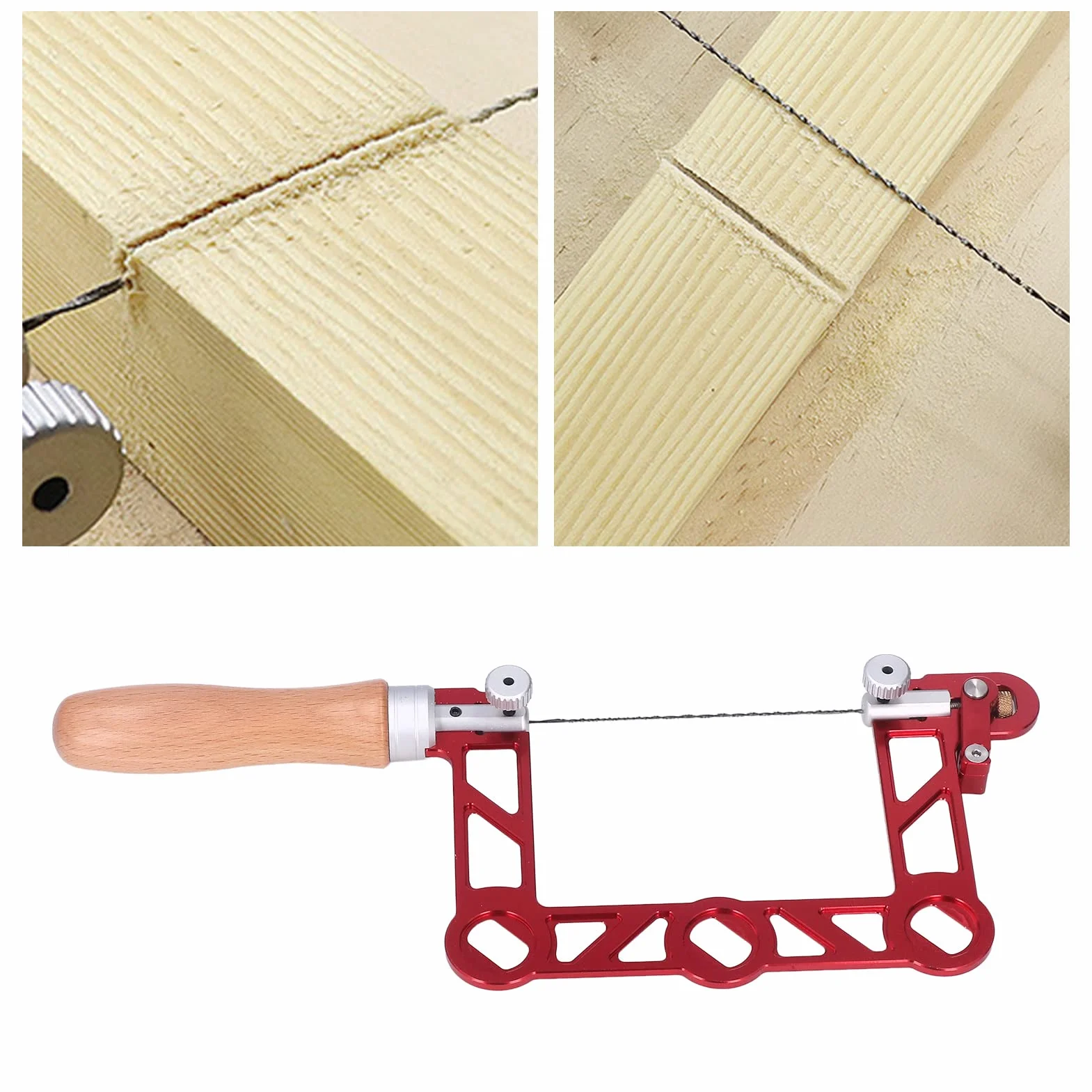 Laubsäge, professionelle Hochleistungs-Handsäge mit Laubrahmen und Ersatzblatt, Holzbearbeitung, multidirektionales Schneide-Handwerkzeug, Laubsäge für Holz, Kunststoff, Gummi, weiches Metall(3in)