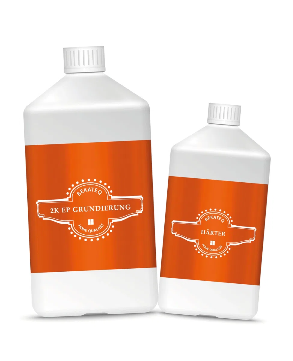 BEKATEQ 2K Epoxidharz glasklar 1,5 kg - Grundierung, Tiefenverfestigung, Haftgrund, Absperrung außen & innen I für Werkstatt- & Industrieboden, Wohn & Büroräume, Keller, Treppen BK-190EP