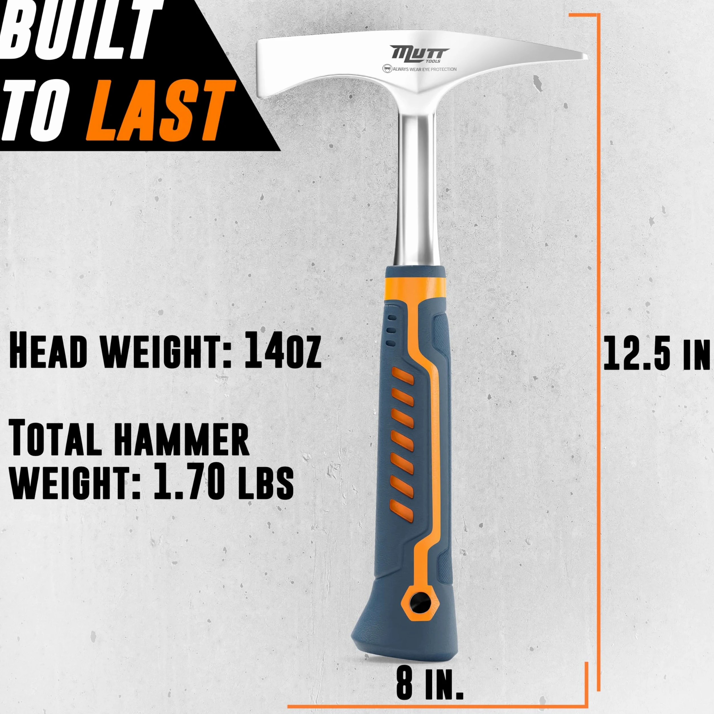 AMERICAN MUTT TOOLS Schweißmeißelhammer - 396.9 g Schweißhammer Splacke Schlacke - Schlackenhammer, Meißelhammer, Schweißhammer, Schweißerhammer, Schweißmeißelhammer, Schweißer Chipping Hammer, Chipi