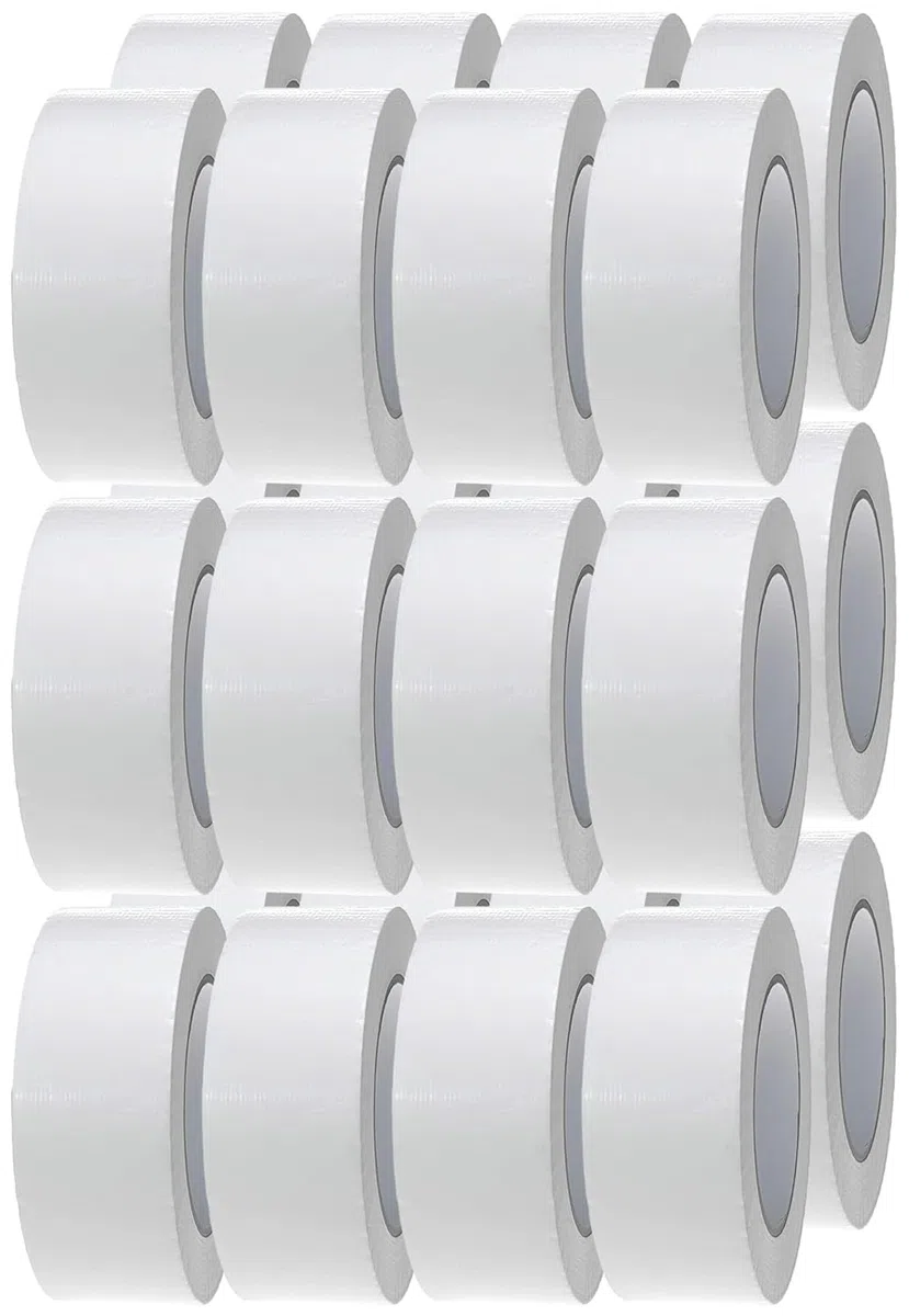 Crimson Starfish White Duct Tape | 24 Rollen à 48 mm x 45 m Gaffer Tape | Wasserfestes | Mehrzweck-Klebeband für drinnen und draußen | Starkes