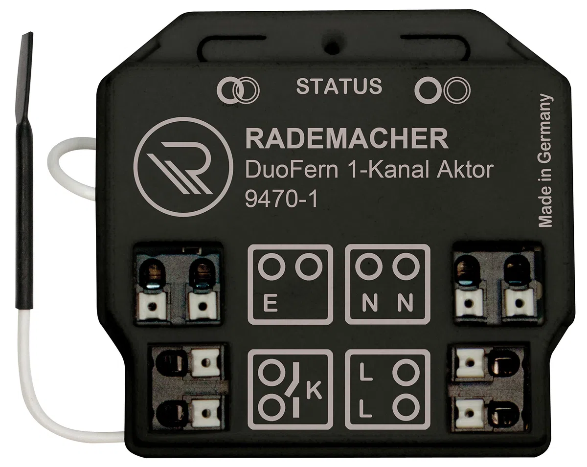 Rademacher DuoFern Universal-Aktor 1-Kanal 9470-1 - Funkfähiger Unterputz-Aktor Für Licht Und Elektrische Verbraucher (HOMEPILOT Nachfolgemodell Verfügbar)