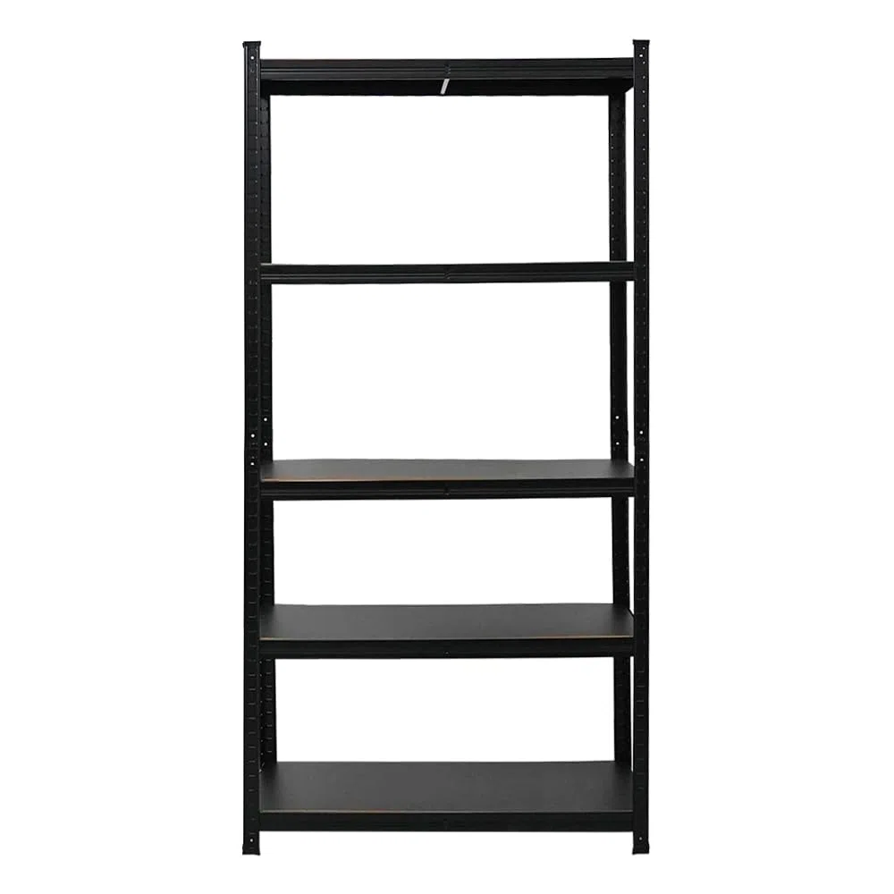 PROREGAL All Black Series Schwerlastregal Ragnar für Gesamtlast 500kg Maße: 180x90x40cm Matt Schwarz, Kellerregal, Steckregal, Garagenregal