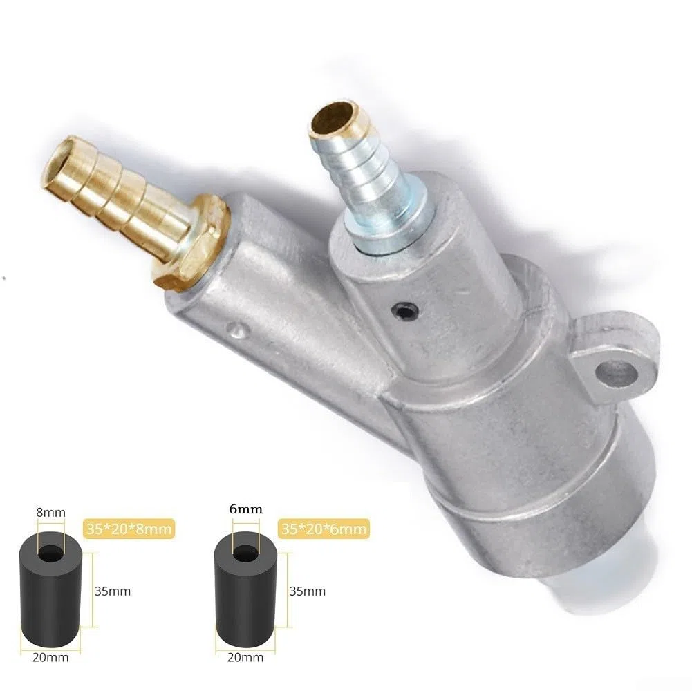 Sandstrahlpistole Luftsandstrahlpistole Düse, Luftsandstrahlwerkzeug Sandstrahler mit Borkarbiddüse 6/8 mm für Rost- und Staubentfernung auf Industriemaschinen (D)