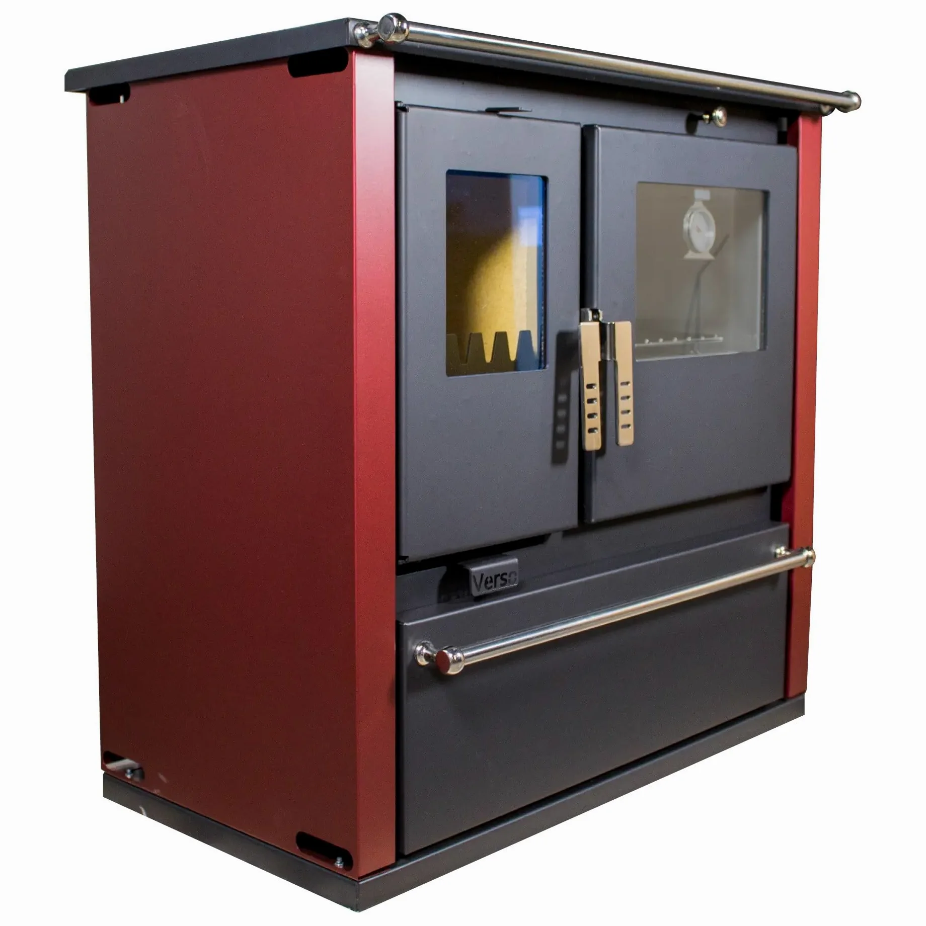 EEK A+ Verso CS Plus Küchenofen Kaminofen Holzherd 7.7 kW - Bordo