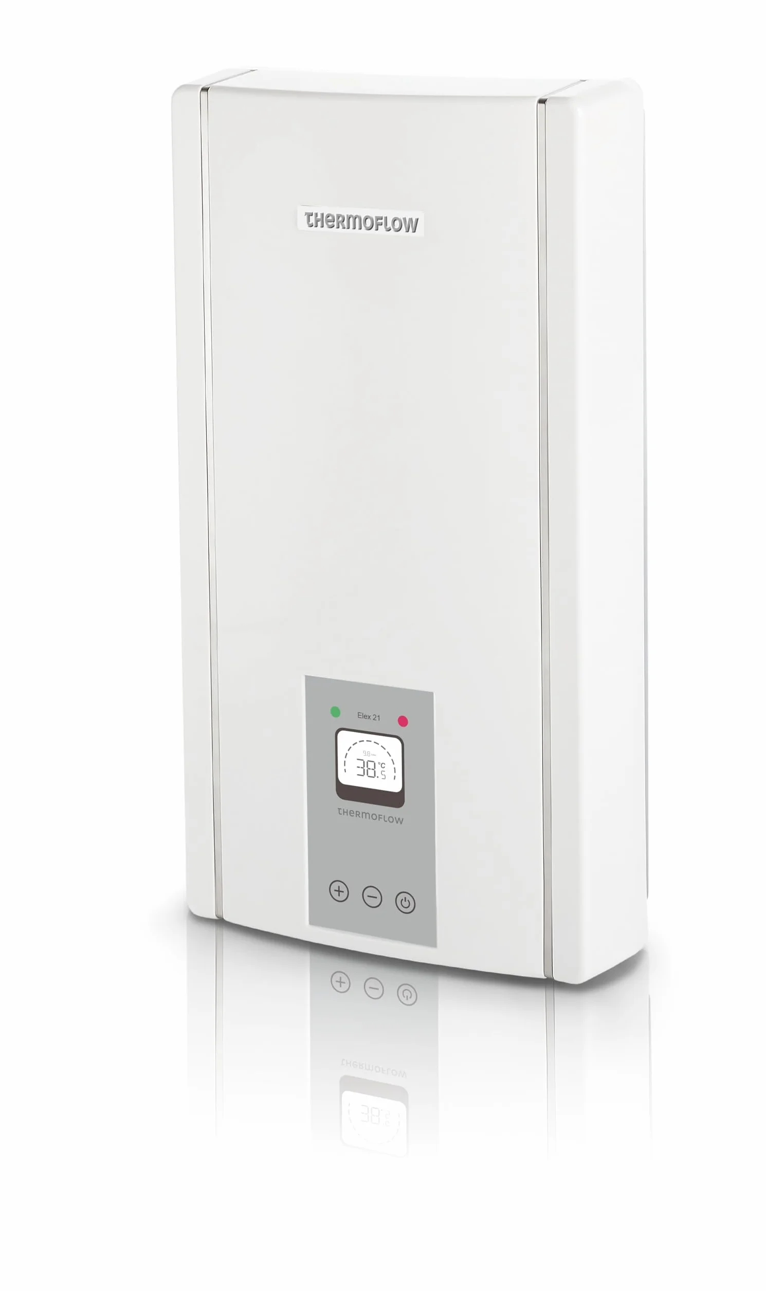 Thermoflow Elex 21 kW Durchlauferhitzer 400 V druckfest | Warmwasserbereiter bis 55 °C | G 1/2“ Anschluss | 11,8 L / min | Durchlauferhitzer für Waschtisch, Dusche oder Badewanne
