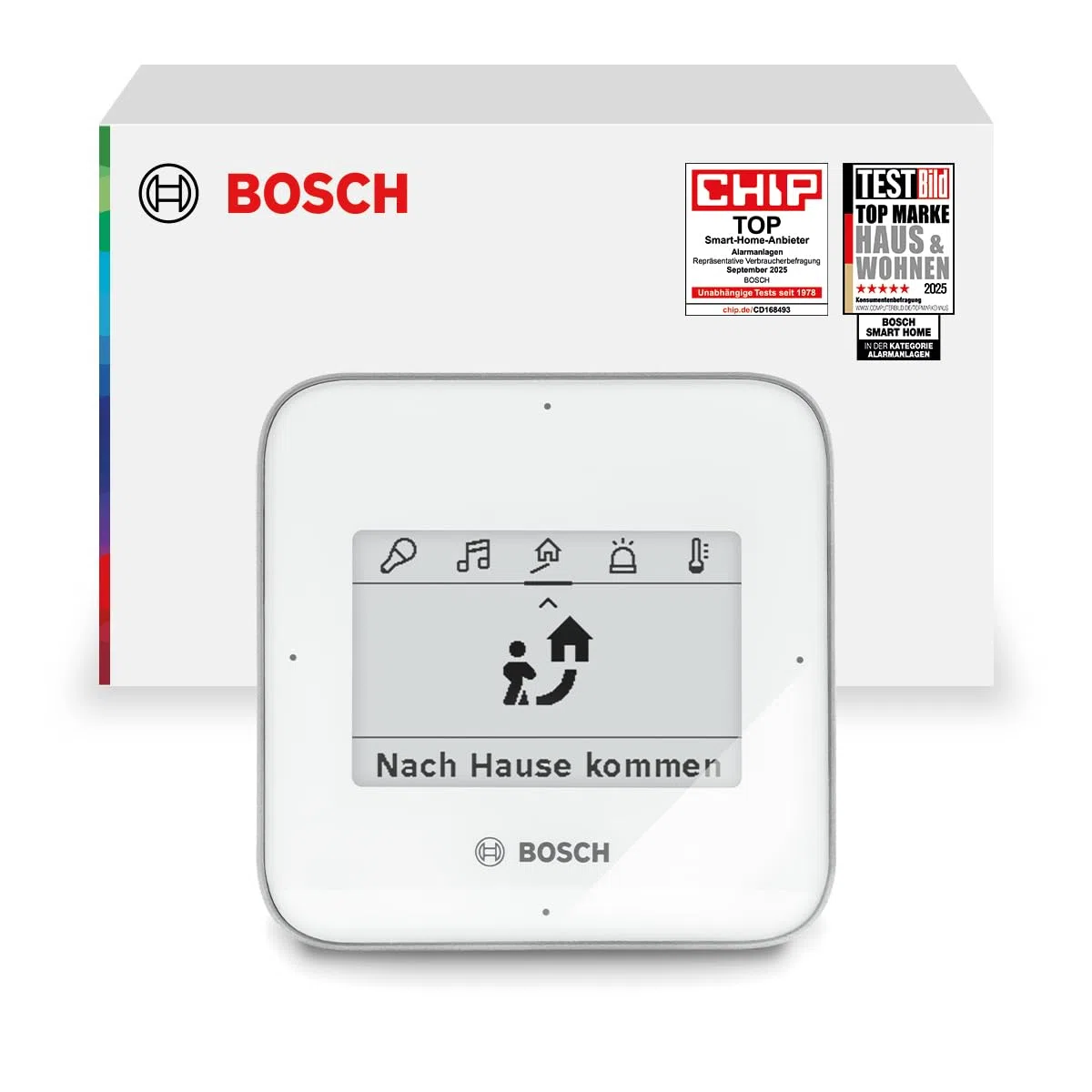 Bosch Smart Home Fernbedienung Twist mit Alarmfunktion, für schnelles und einfaches Aktivieren/Deaktivieren des Bosch Smart Home Alarmsystems