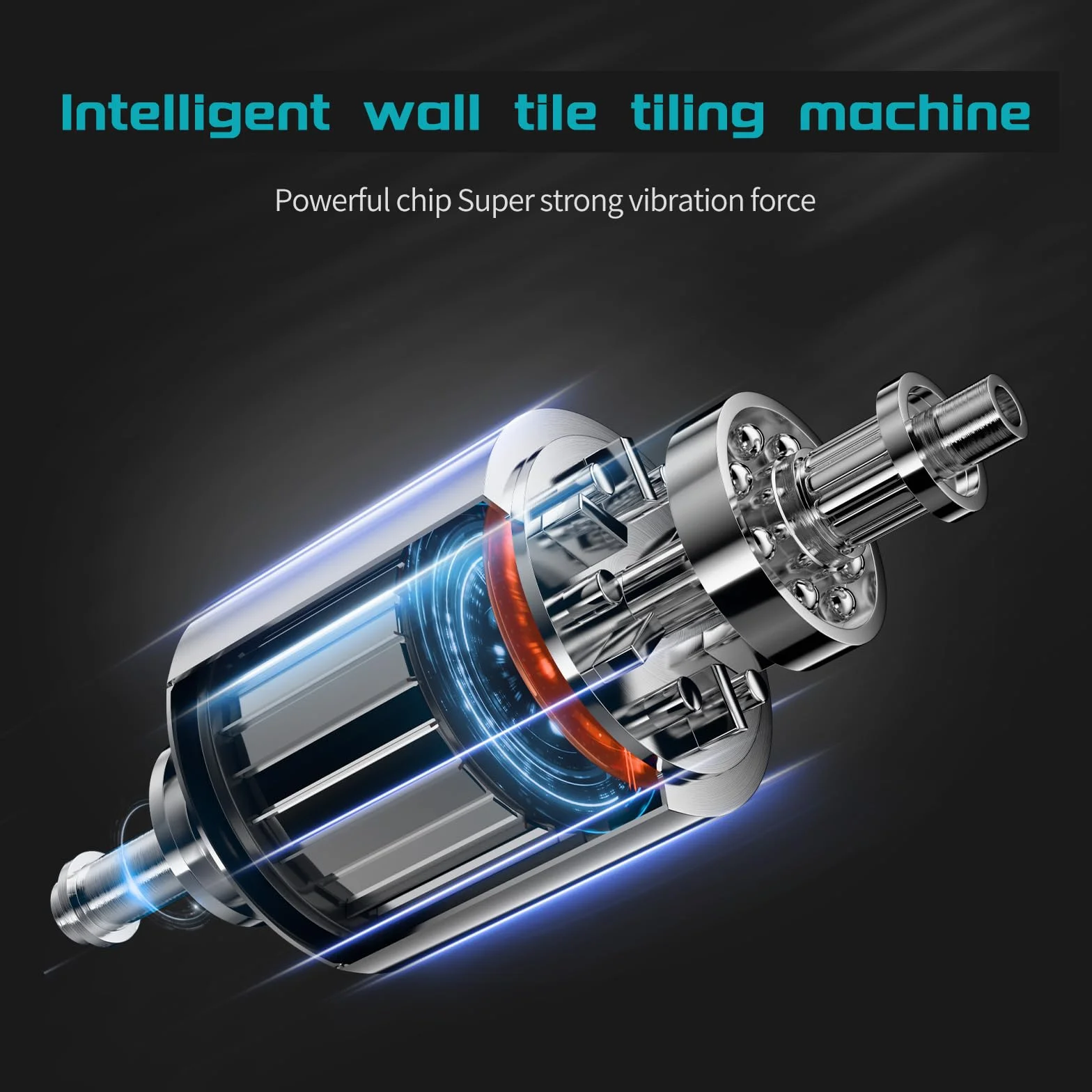 Powtree 2IN1 Akku Fliesenrüttler für Makita 18V Akku (ohne Batterie), 70kg Adsorption Fliesen Vibrationsgerät Fliesenvibrator mit 5 einstellbaren Geschwindigkeiten und großem Saugnapf