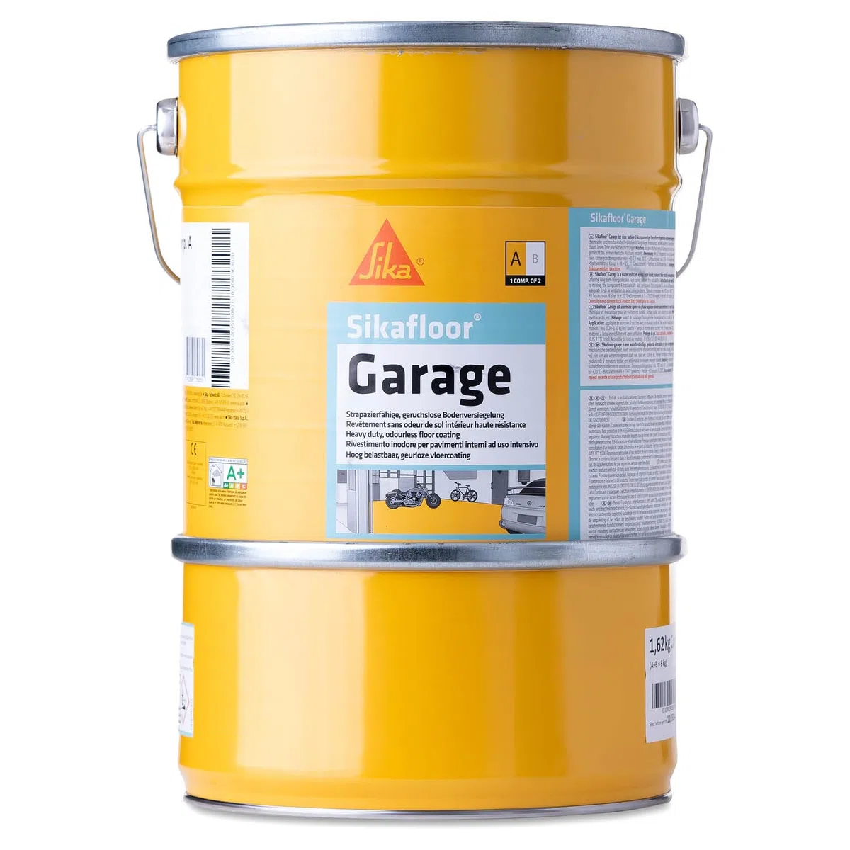 Sika – Epoxidharz Bodenbeschichtung – Sikafloor Garage - Kieselgrau (RAL7032) – Für Garagen, Keller, Hobbyräume – Beständig – 6 kg