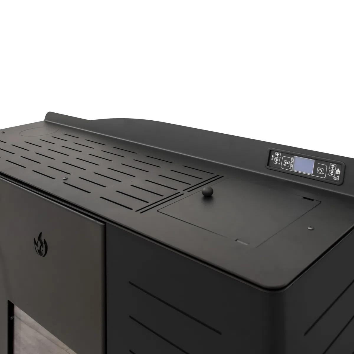 STUFE A PELLET ITALIA Italia 20 KW 5 Sterne WiFi | Hydro-Pelletöfen für Heizsystem Zertifizierte Effizienz 89% Heizt 130m² Autonomie 16 Std WiFi-Steuerung Programmierbar 5 Kräfte 24M Garantie Schwarz