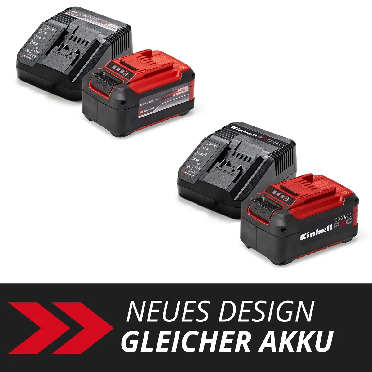 Original Einhell Starter Kit 5,2 Ah Akku und Ladegerät Power X-Change (Li-Ion, 18 V, 100 min Ladezeit, passend für alle Power X-Change Geräte)