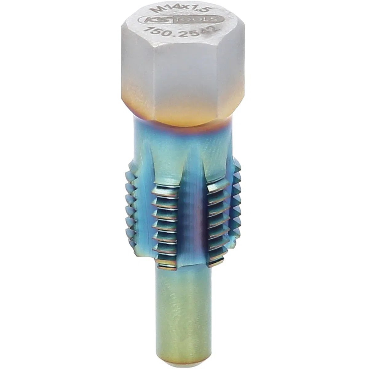 KS Tools 150.2542 Gewindeschneider mit Führungsbolzen für Temperatursensoren, M14x1,5