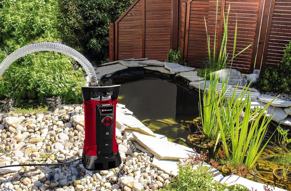 Einhell Schmutzwasserpumpe GE-DP 6935 A ECO (690 W, max. 17.500 l/Std., bis 35 mm Fremdkörpergröße, Aquasensor mit 3 automatischen Sensorstarthöhen, Dauermodus, inkl. Universalanschluss)