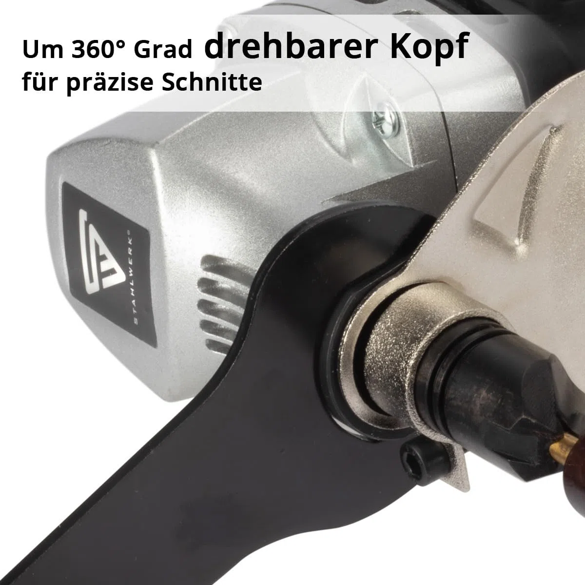 STAHLWERK Blechknabber (BK-600 ST) – 600 W Nibbler mit 2.000 U/min, 360° drehbarem Kopf, bis 2,5 mm Schnitttiefe, elektrische Blechschere/Blechschneider für präzises Schneiden von Metall und Aluminium