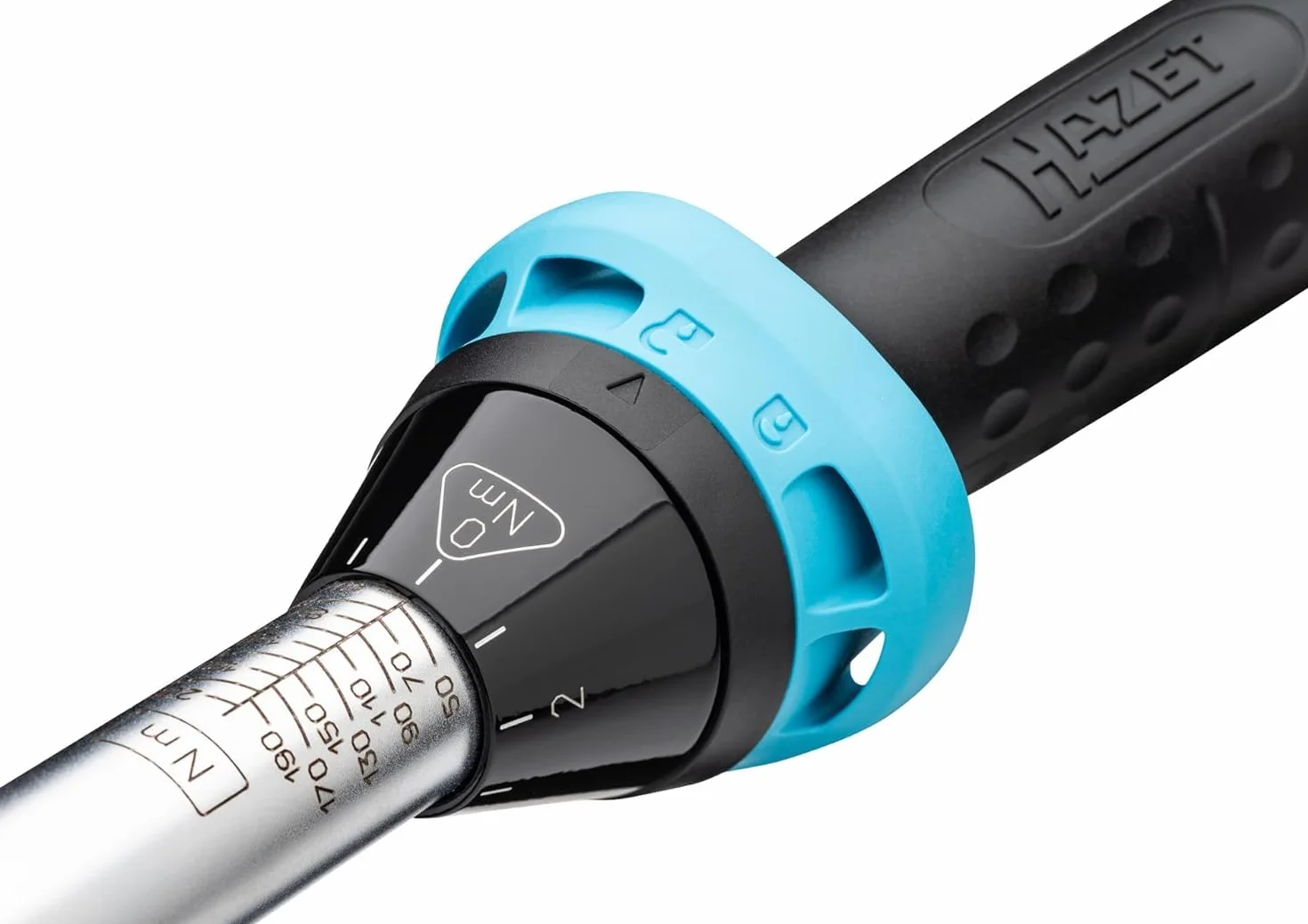 Hazet Drehmomentschlüssel 5122-2CT I Abtrieb: Vierkant 12,5 mm, 1/2 Zoll, Toleranz: 4%, 32 Zähne Betätigungswinkel 11,25 Grad I anwenderfreundliche Umschaltknarre für Auto und Fahrrad I 519mm