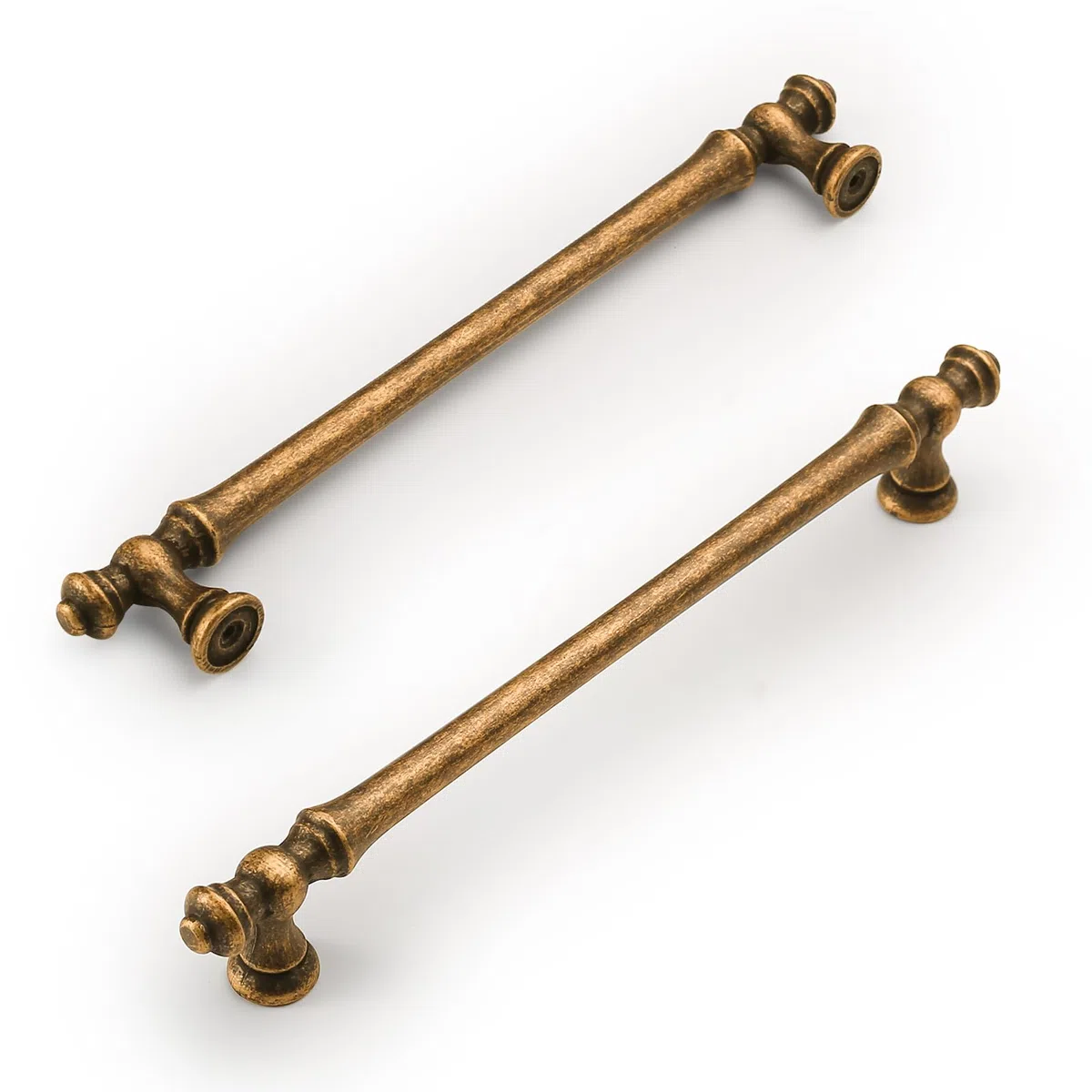 Amerdeco 10 Stück Vintage Schrankgriffe Antik Messing Griffe Möbel Möbelgriffe 160mm Lochabstand Türgriffe küche Schubladengriffe küchengriffe Vintage Griffe für Bronze Küchenschränke