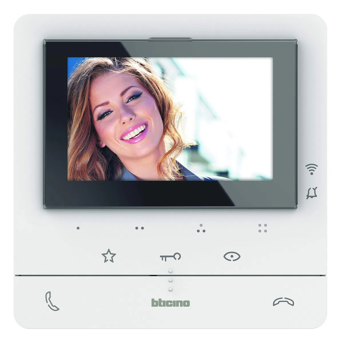 BTicino Classe 100X16E – WLAN Video-Innenstelle mit 7" Touchscreen, Smartphone-App Anbindung, 2-Draht-System, Erweiterung für Zweifamilienhäuser, Weiß, Art. 344932
