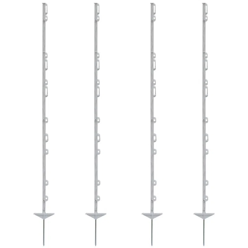 VOSS.farming 40x Weidezaunpfähle Farm 156", 156 cm, 11 Ösen, weiß