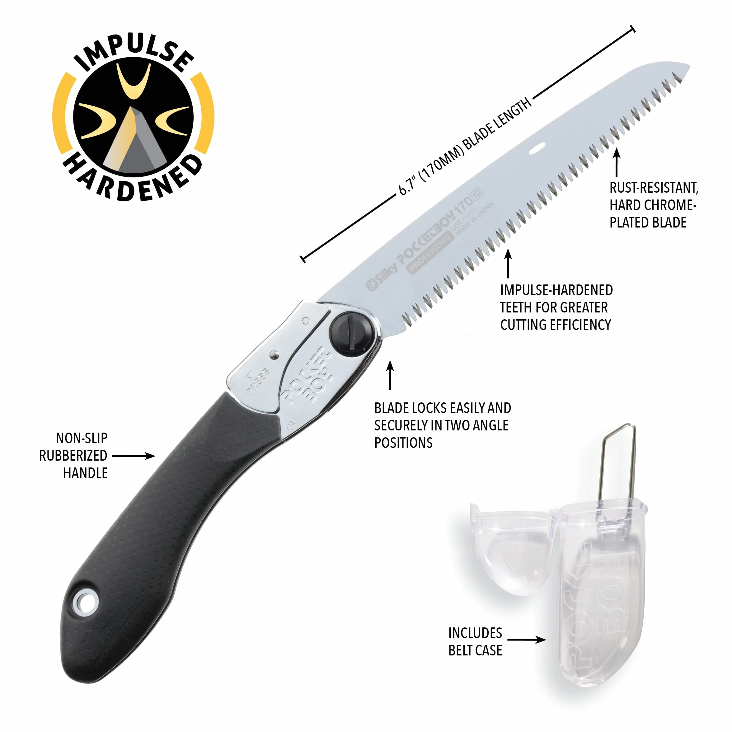 Klappsäge Silky Pocketboy 170mm schwarz mittel 10/30mm