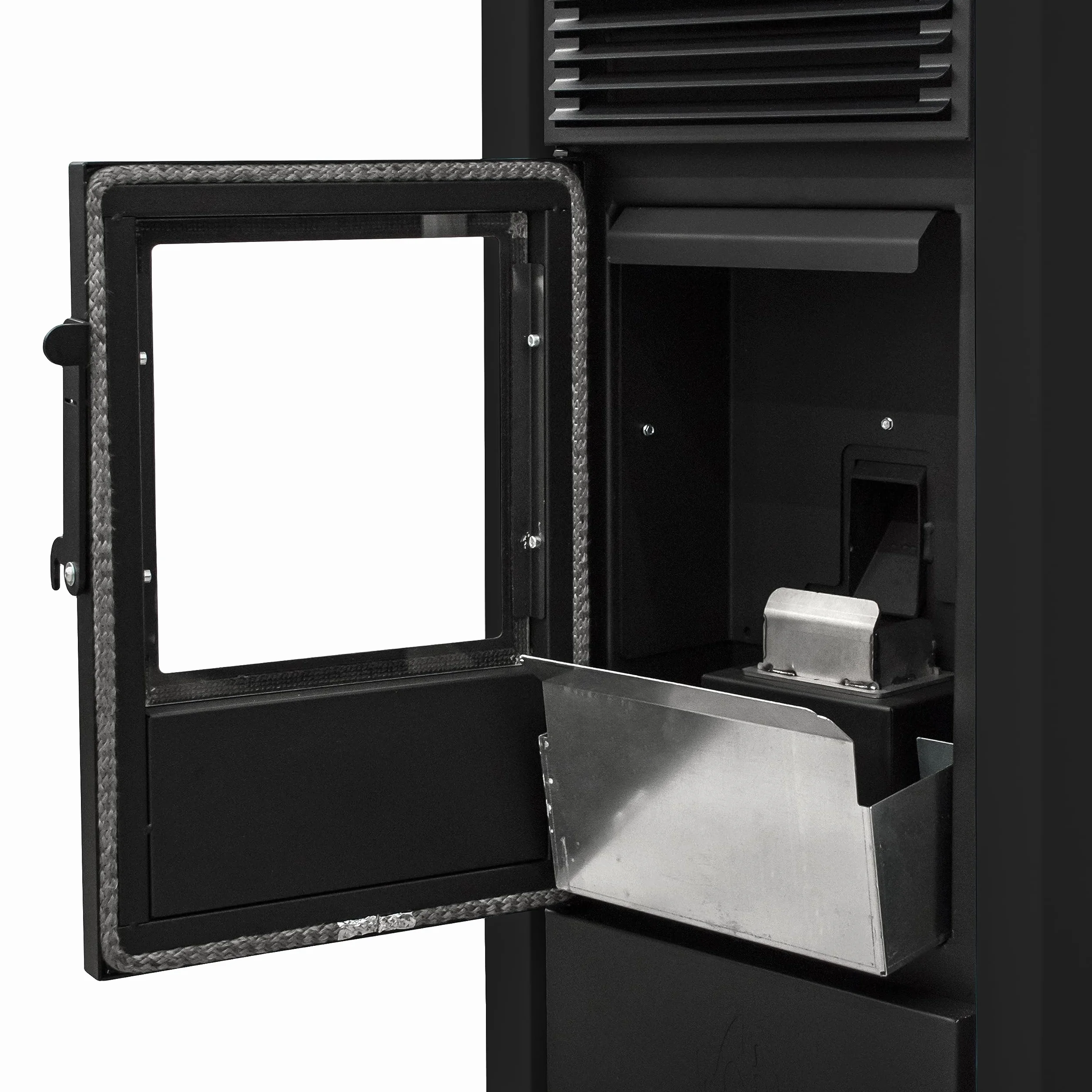 STUFE A PELLET ITALIA California 8 KW WiFi | Pelletöfen Effizienz 91% Heizt 70m² Autonomie 20 Std. Programmierbar WiFi-Steuerung 5 Geschwindigkeiten und Kräfte Kompaktes Design 24 M Garantie Schwarz
