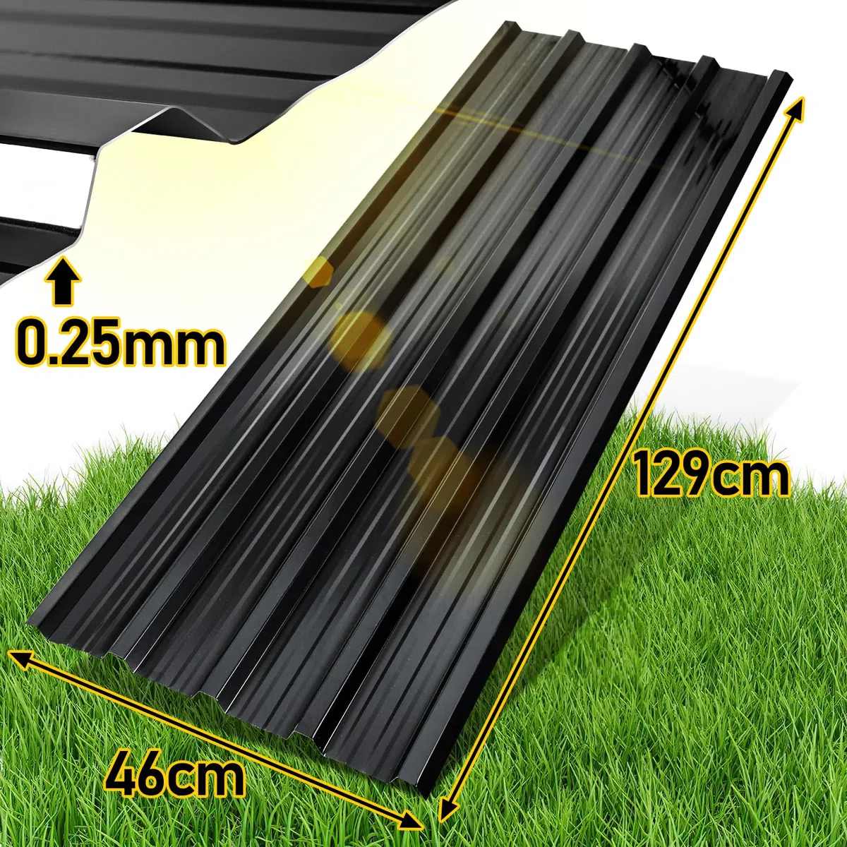 Profilblech Trapezblech Dachplatten 129x46cm 14m² Metall Dachblech Anthrazit