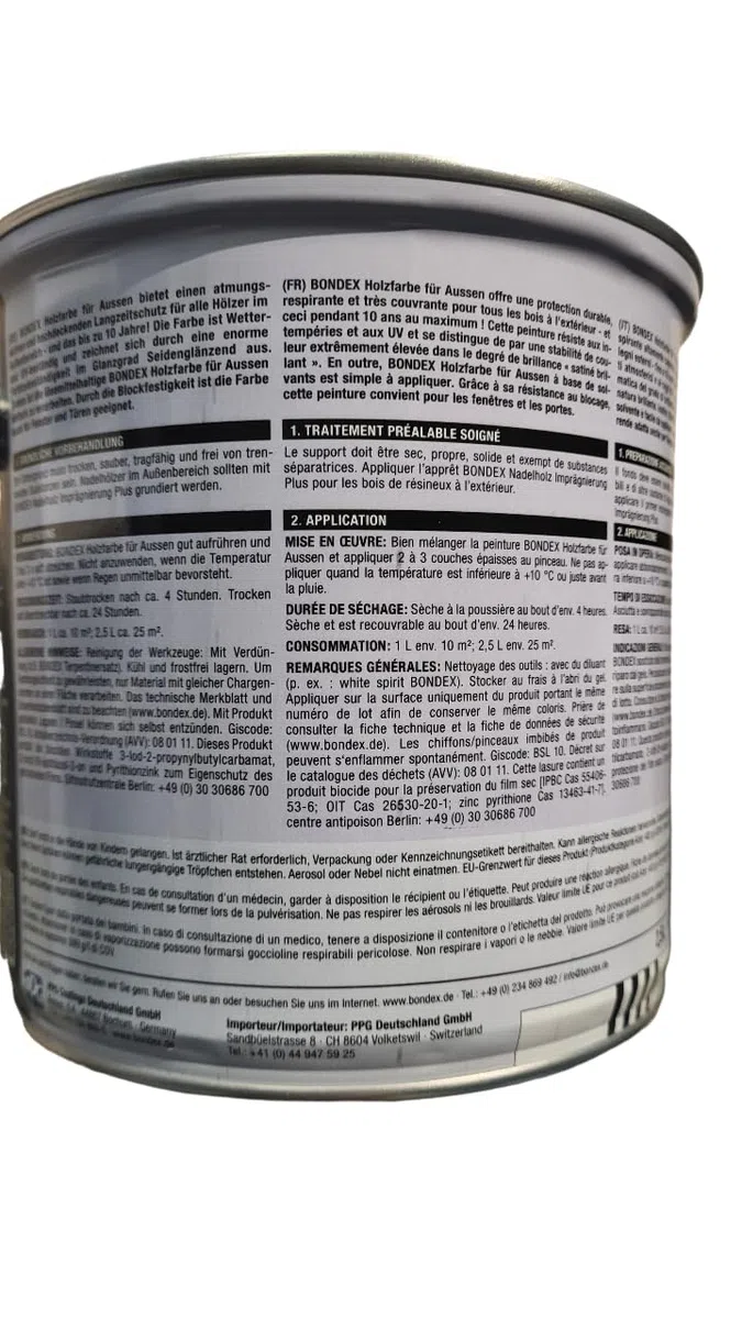 zbs24 Bondex Holzfarbe für Außen, hochdeckender Wetterschutzanstrich, Wetter- & UV-beständig, atmungsaktiv inkl. 3-teiligem Pinselset (anthrazit, 2,5 Liters)