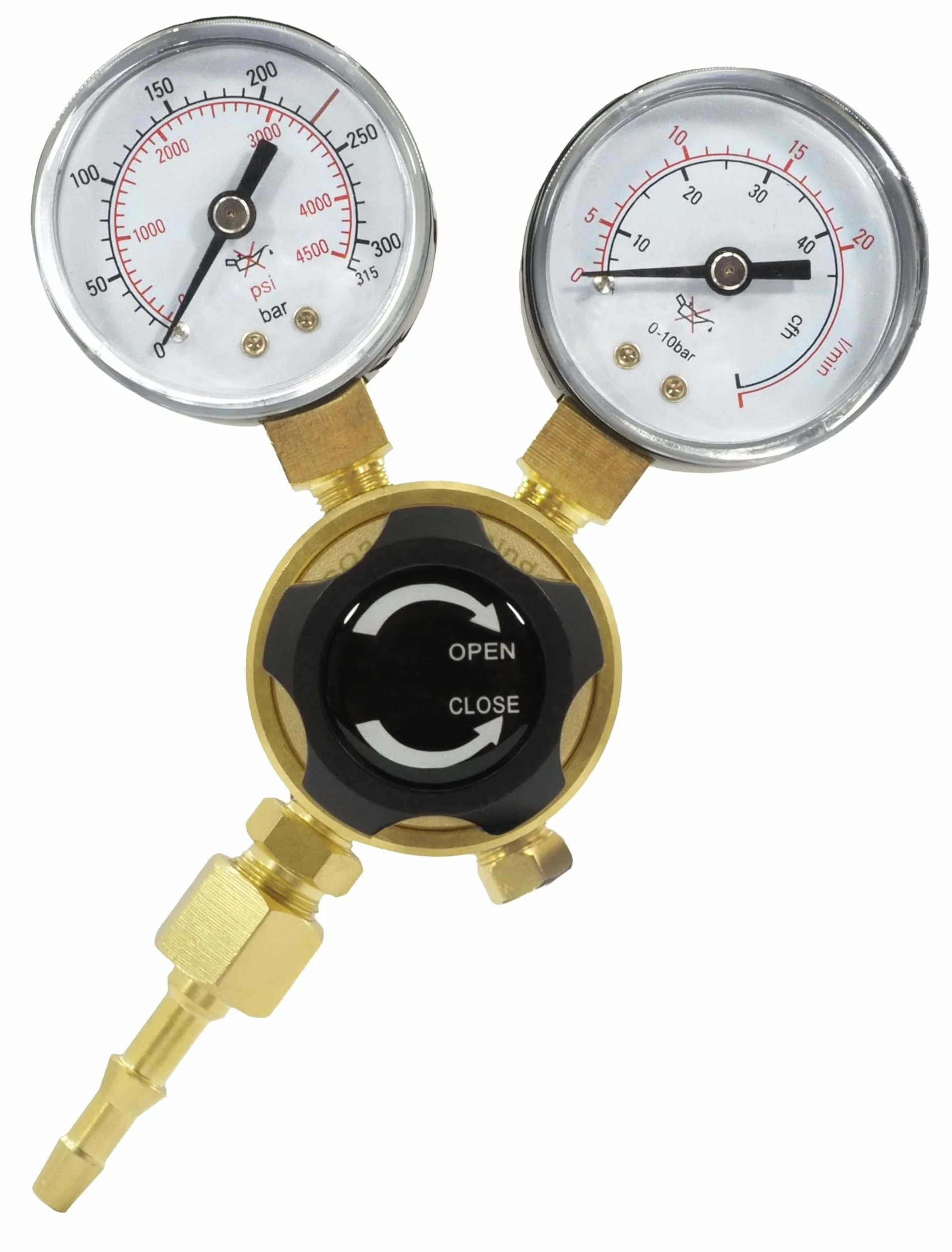 Argon/CO2 Mix Gasflasche 8L 150 Bar gefüllt mit Mini Druckminderer Argon/CO2, 2 Manometern & präziser Gasdruckregelung – Hochwertiges Schutzgasflasche Set für stabile MIG/MAG Schweißarbeiten
