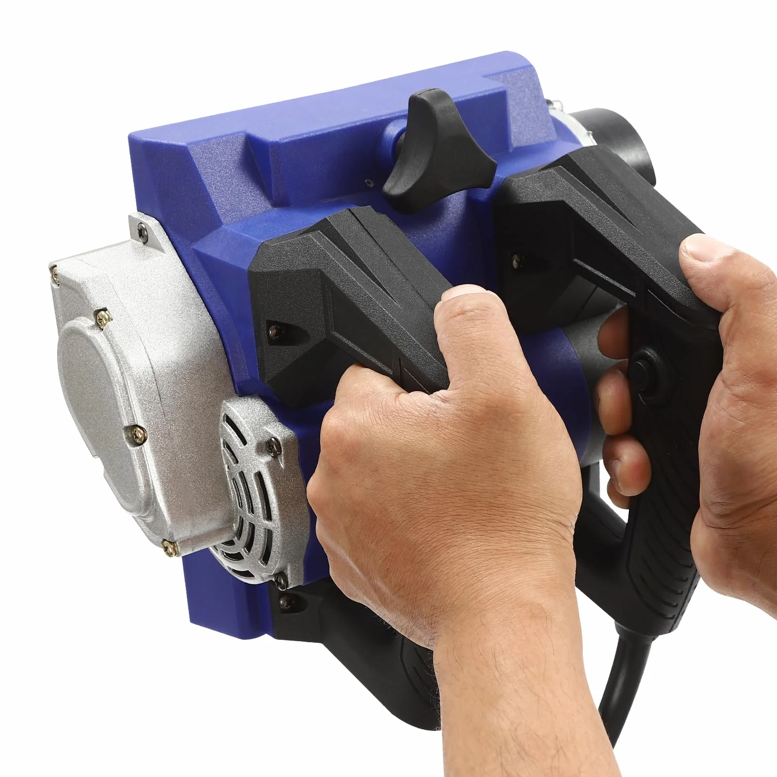 1300W Elektrischer Wandhobel,Schleifer Putzfräse Mauerfräse Estrichfräse Mauer Fräse Sanierungsfräse Betonschleifer Betonfräse von 1000 bis 4000RPM,Wand Schleifer Hobeltiefe 1-4 mm (Blau)