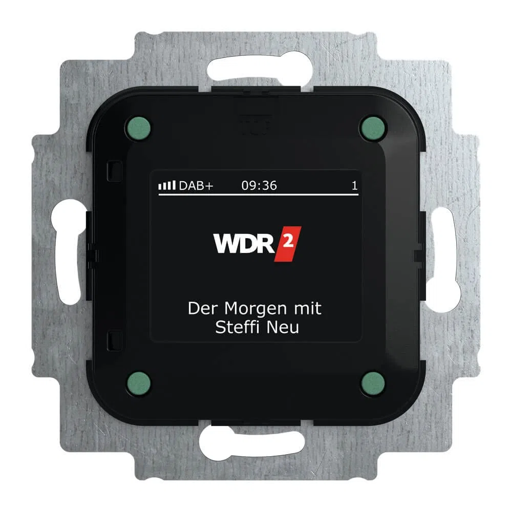 Busch-Jaeger Komplett-Set Unterputz UP DAB+ Radio 8215 U-101 Busch-balance SI Alpinweiß Lautsprecher 8223 U Abdeckung Zentralscheibe 8253-914 8252-914-101 2-fach Rahmen 1722-914