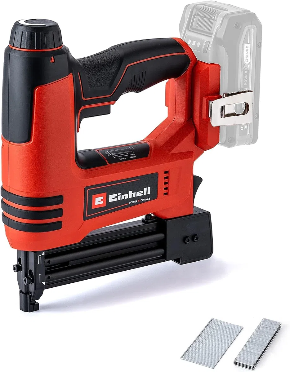 Einhell Akku-Nagler TE-CN 18 Li - Solo Power X-Change (Li-Ion, 18V, Tacker und Nagelpistole, max. 20 Schuss pro Minute, inkl. 300 Nägel und 300 Klammern, ohne Akku, ohne Ladegerät)