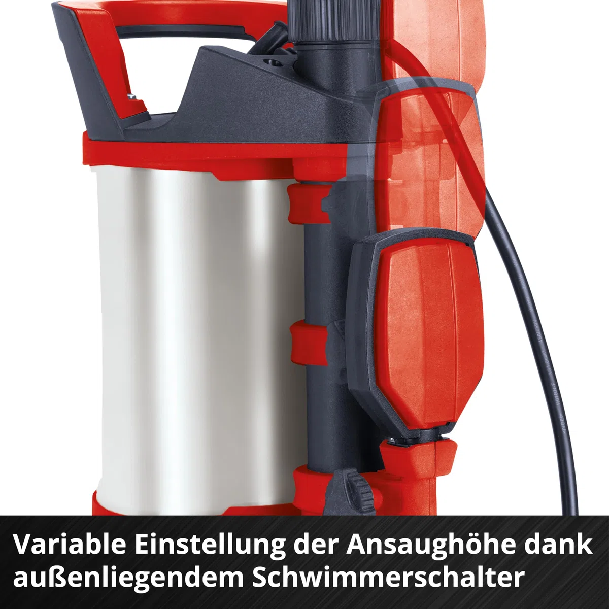 Einhell Flutset GE-DP 7535 N LL ECO (750 W, bis zu Ø 35 mm Fremdpartikelgröße, max. 18.500 L/h Fördermenge, inkl. 10 m Gewebeschlauch, Universaladapter, Kunststoffbox)