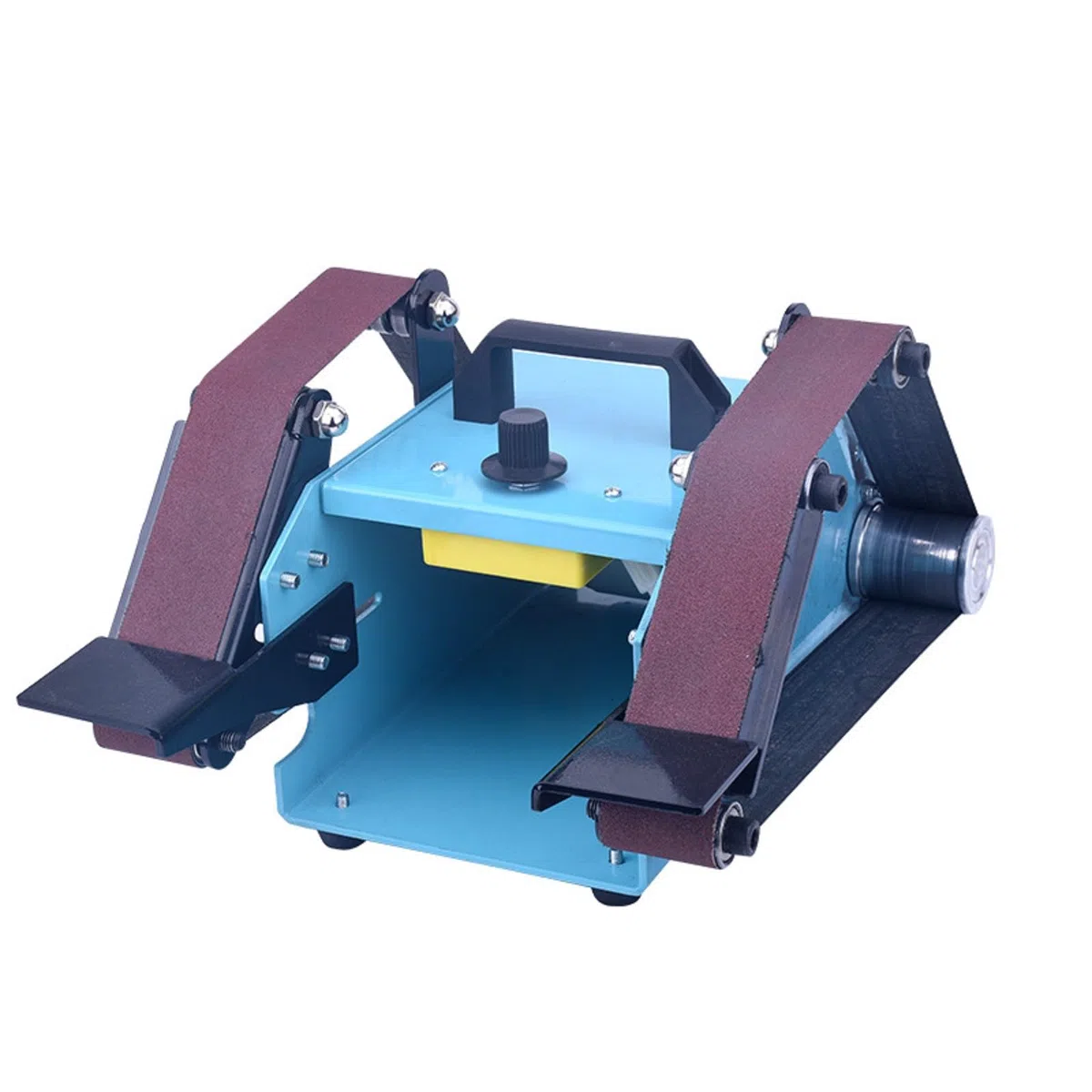 Messermacher Bandschleifer Polierer Bandschleifmaschine Schleifband Schleifer Doppelschleifer Doppel Axis Belt Sander Schleifmaschine für das Schleifen von Holz Metall Kunststoff usw Materialien
