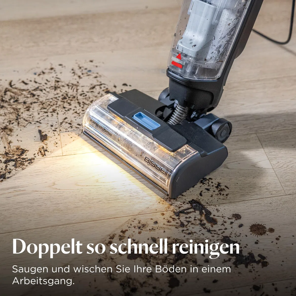 BISSELL CrossWave EdgeFind, Staubsauger mit Wischfunktion, leistungsstarke Reinigung von Verschmutzungen durch Haustiere, Nasssauger mit ZeroGap-Tech, Waschsauger, Verschiedene Oberflächen, 4159N