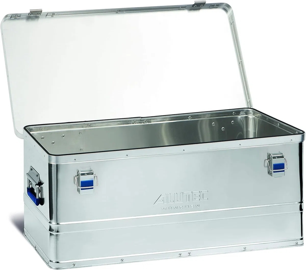 ALUTEC Aluminiumbox BASIC 80 (Inhalt 80 l, Innenmaße (LxBxH) 750 X 355 X 300 mm, staub-/spritzwassergeschützt, Werkzeugbox, Aufbewahrungskiste, Gewicht 4,18 kg) 10080