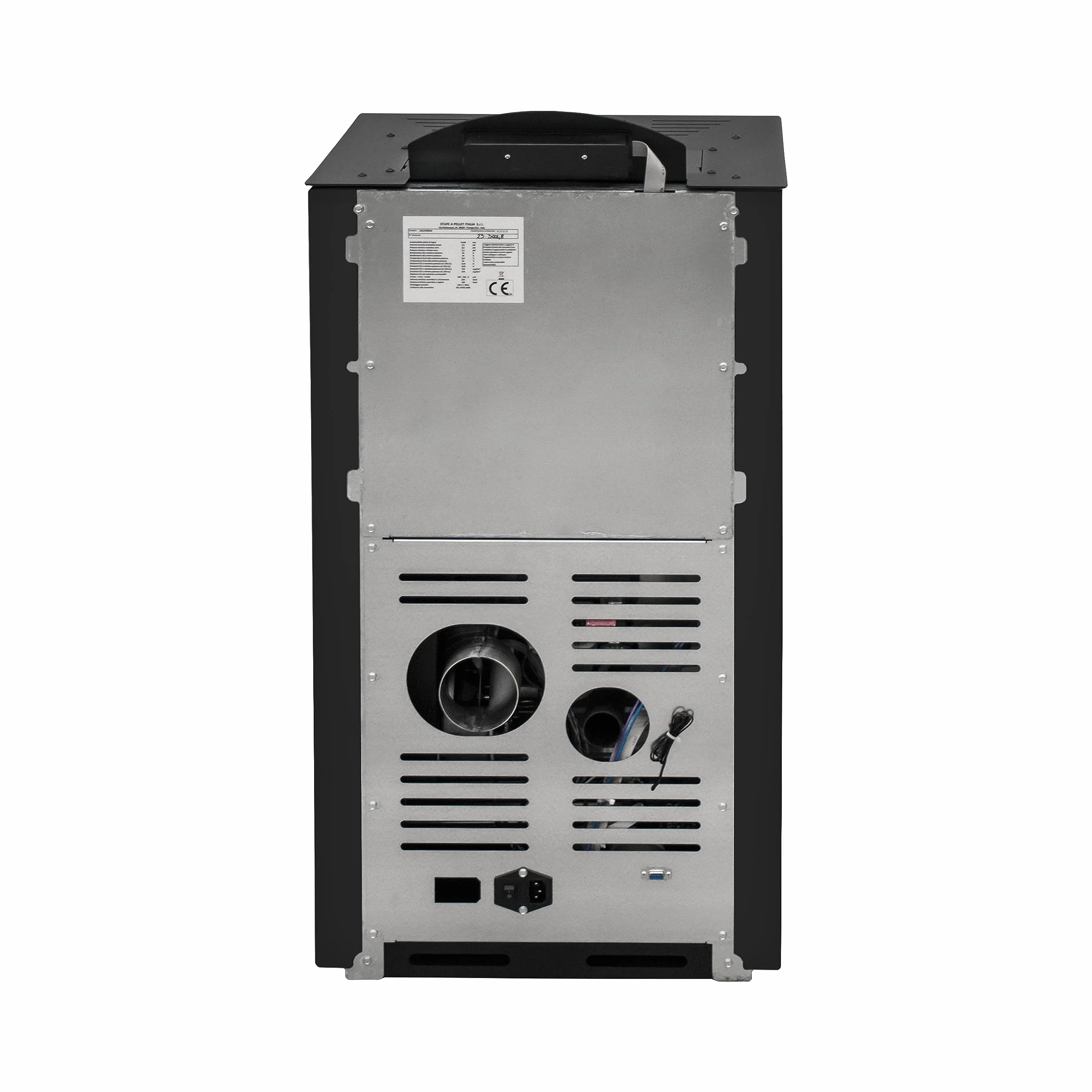 STUFE A PELLET ITALIA California 8 KW WiFi | Pelletöfen Effizienz 91% Heizt 70m² Autonomie 20 Std. Programmierbar WiFi-Steuerung 5 Geschwindigkeiten und Kräfte Kompaktes Design 24 M Garantie Schwarz