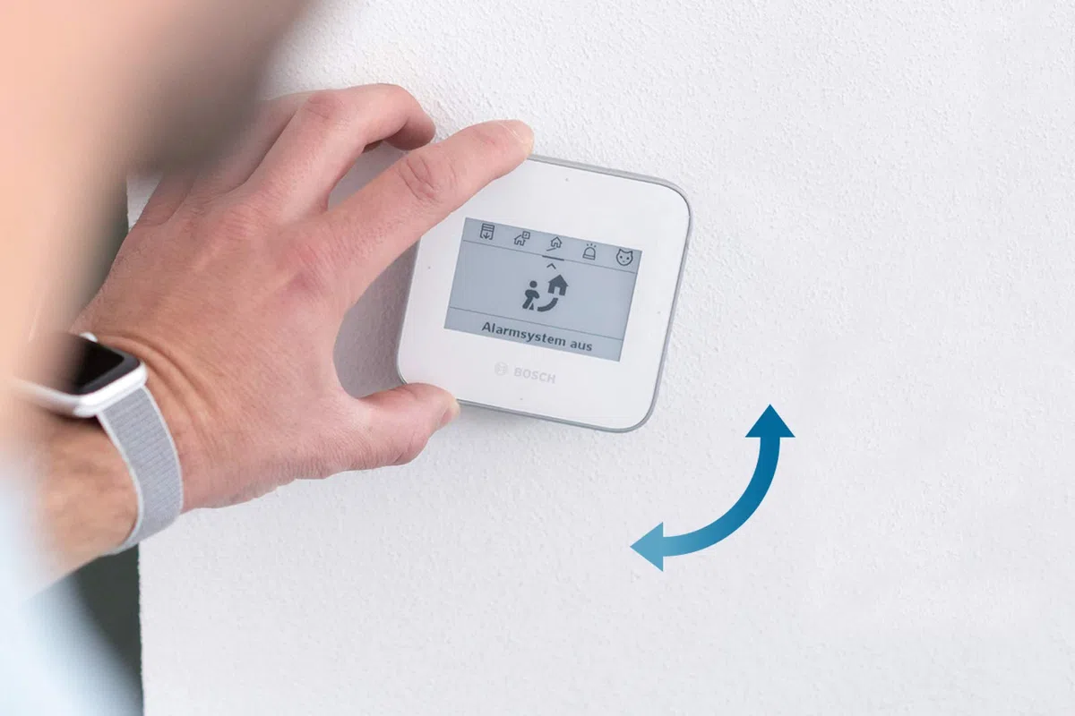 Bosch Smart Home Fernbedienung Twist mit Alarmfunktion, für schnelles und einfaches Aktivieren/Deaktivieren des Bosch Smart Home Alarmsystems