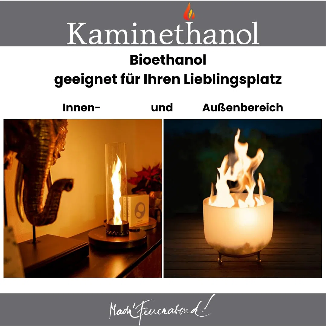 Icking Bioethanol 96,6% 30 Liter (3 x 10 L) | Premium Qualität - direkt vom Hersteller für Ethanol Kamine, Alkohol-Brenner, Terrasenfeuer, Raumfeuer und Gartenfackeln