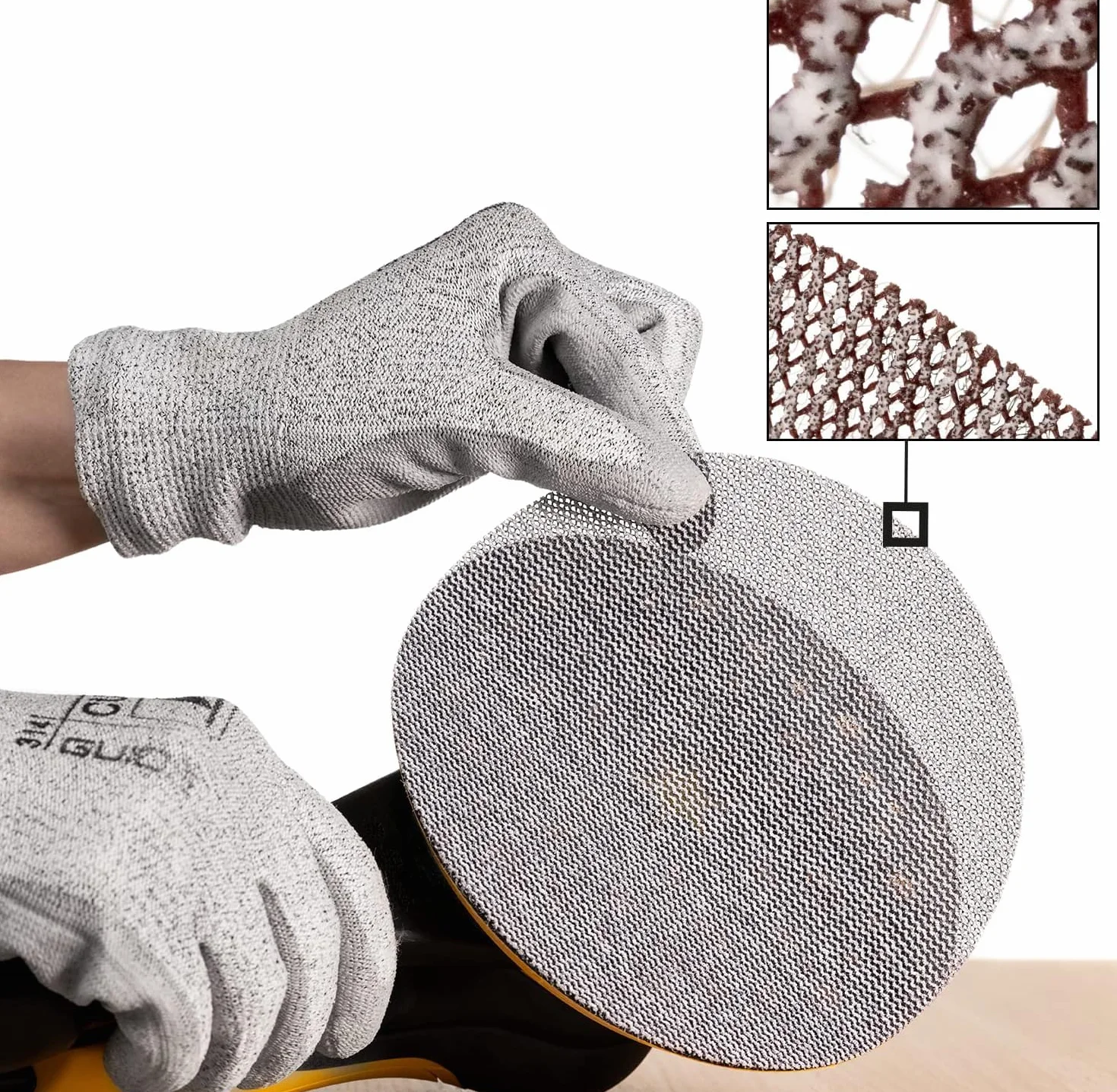 Mirka Abranet Netz-Schleifscheiben Ø 150 mm Klett/Korn P80 / 50 Stk/zum Schleifen von Holz, Spachtel, Lack, Kunststoff / 5424105080
