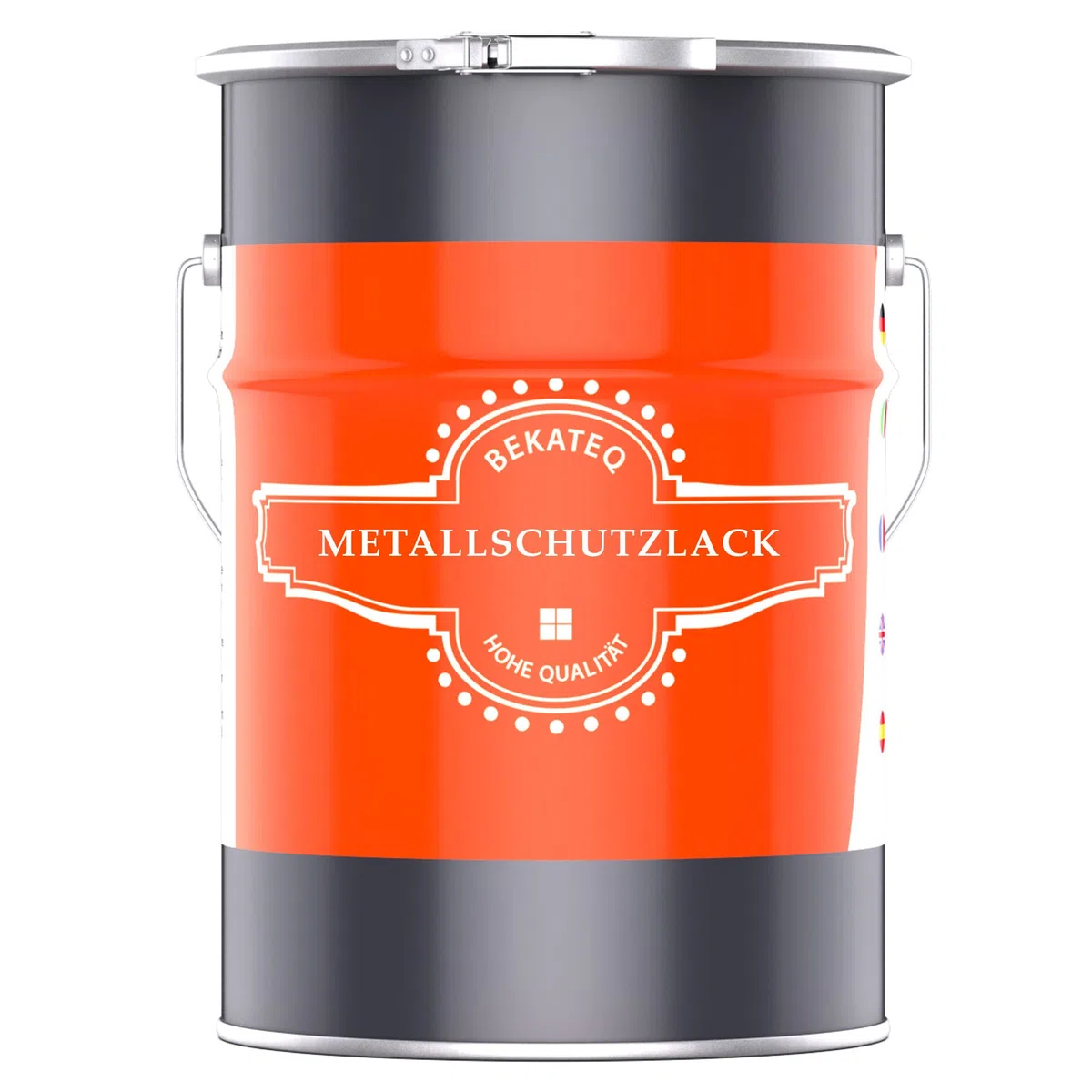BEKATEQ Metallschutzlack 4in1 Metallfarbe 2,5L Anthrazitgrau I Grundierung + Rostschutzfarbe + Zwischenanstrich + Deckanstrich I Metalllack für Dach, Fenster, Türen, Zaun LS-570