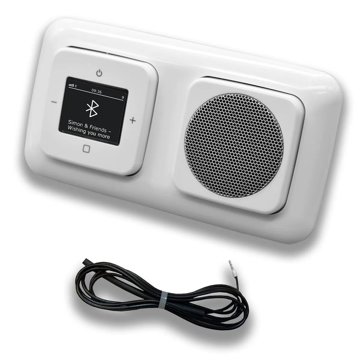 EBROM's BJ Sets Busch Jäger Unterputz Bluetooth DAB Radio 8217U-101 Reflex Si alpinweiÃŸ Komplett-Set Lautsprecher 0,9 m EBROM Wurfantenne zur Empfangsoptimierung