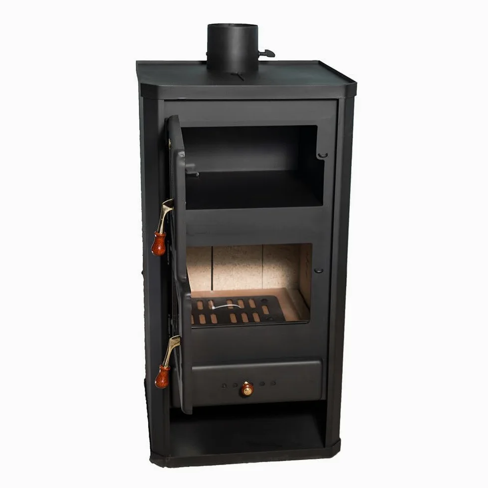 EEK A - Prity FM - 12.1 Holzofen mit Backofen, Kaminofen mit hoher Heizleistung effizienter Holzofen für Haus, Wohnung und Ferienhaus
