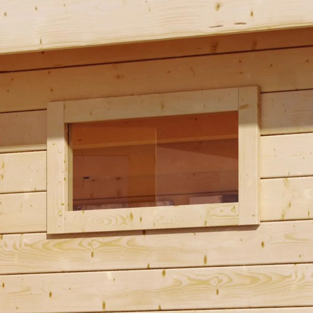 Gartenhausfenster 84 x 44 cm für 38 mm Wandstärke Kunstglas