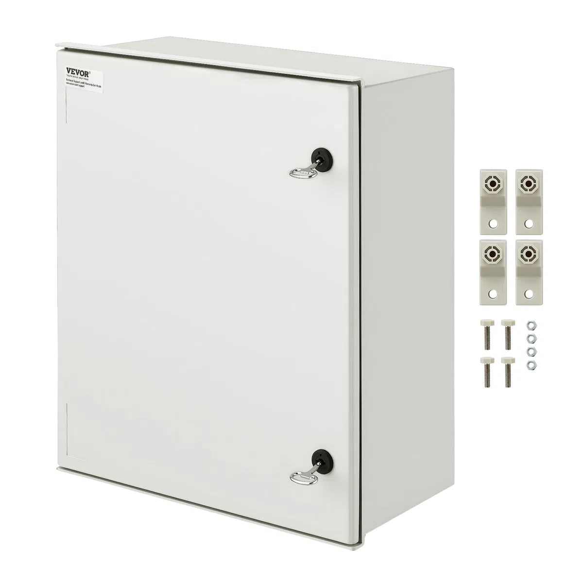 VEVOR Schaltschrank NEMA-Gehäuse, 400x500x200 mm, NEMA 4X Glasfaser-Stahl-Elektrobox, IP66 wasserdicht & staubdicht, Klappanschlussdose für den Innen- &Außenbereich, mit Montageplatte