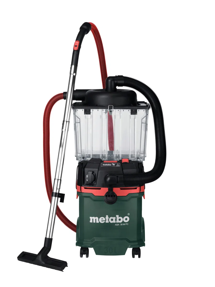 metabo Vorabscheider für Allessauger mit Zyklon-Technologie - 99% Abscheidegrad für Staub, Schmutz und Flüssigkeiten - Transparenter 25L Behälter, metaBOX-System, einfache Entleerung