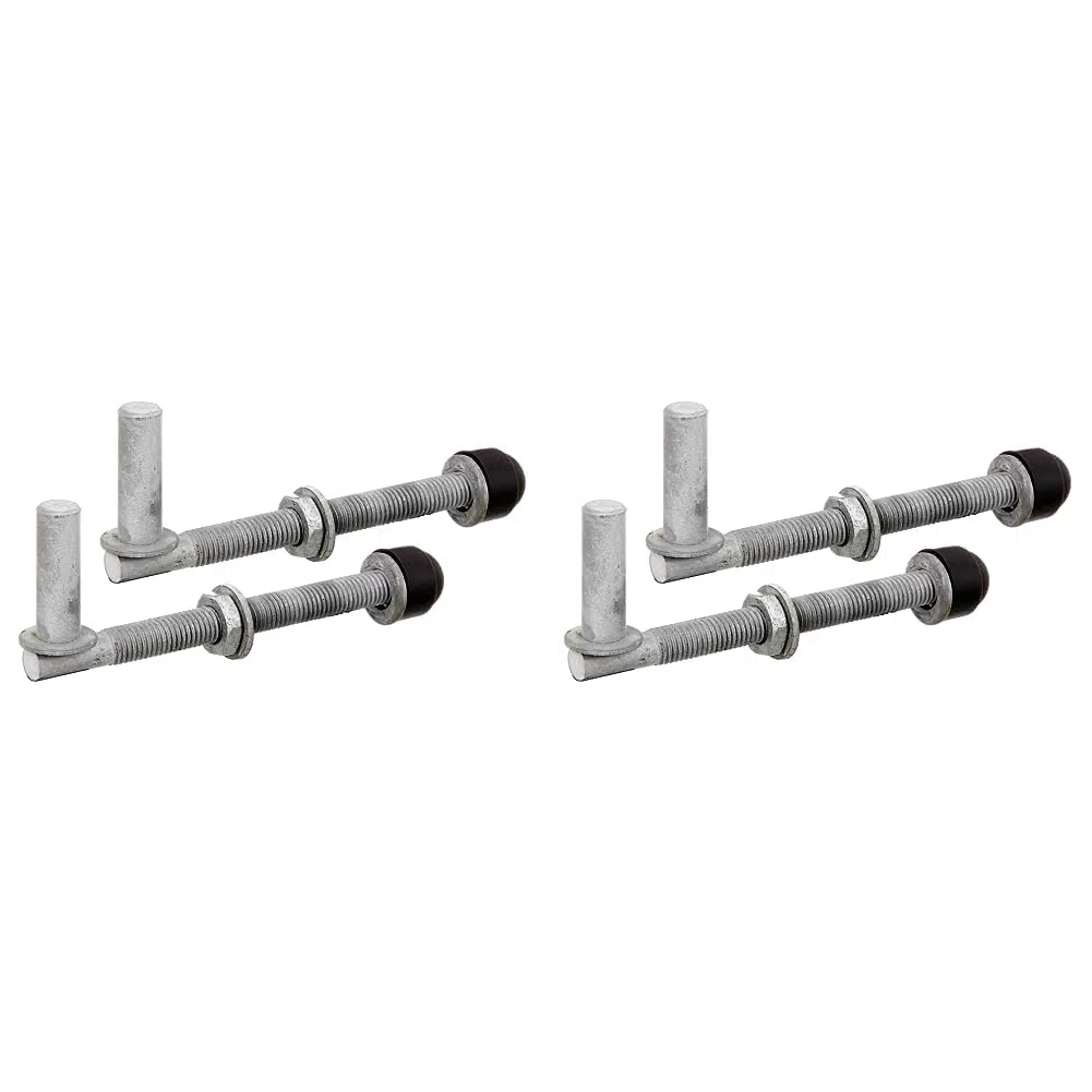 Alberts 410650 Kloben | ein Paar, zum Durchschrauben, verstellbar | feuerverzinkt | Dornmaß Ø13 mm | Länge 140 mm | Gewinde M12 (Packung mit 2)